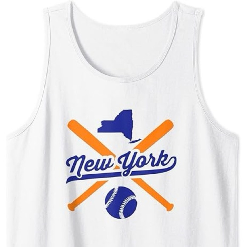 New York Mets White Tank Top Size XL